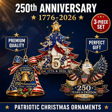 USA Bald Eagle Christmas Decorations 3 Pack Patriotic Ornaments product photo 3