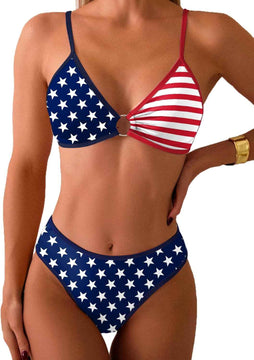 USA American Flag Pattern Bikini s product photo 2