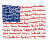 USA States & Cities American Flag Windbreaker Jacket