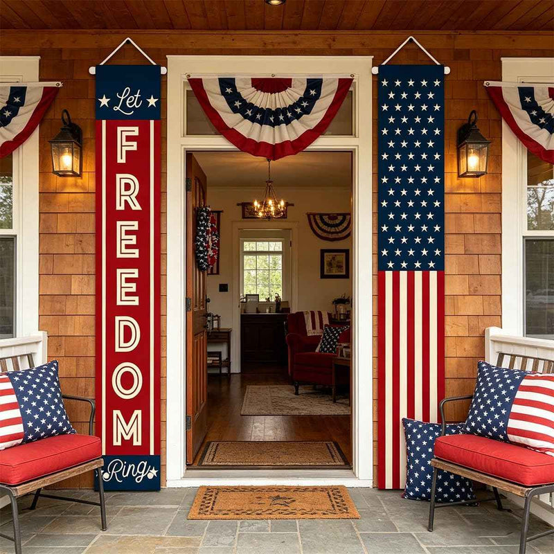 Vertical Freedom American Flag Front Porch Banners main product photo