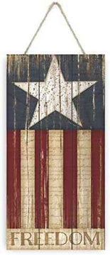 American Flag Wooden Plank Sign 5x10 Americana Patriotic Decor product photo 2
