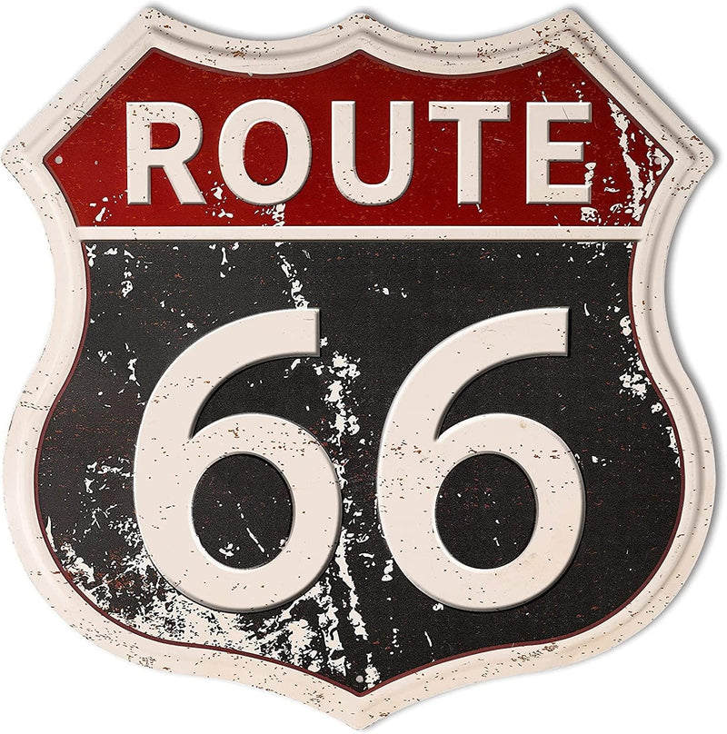 Route 66 Vintage Tin Road Sign main product photo