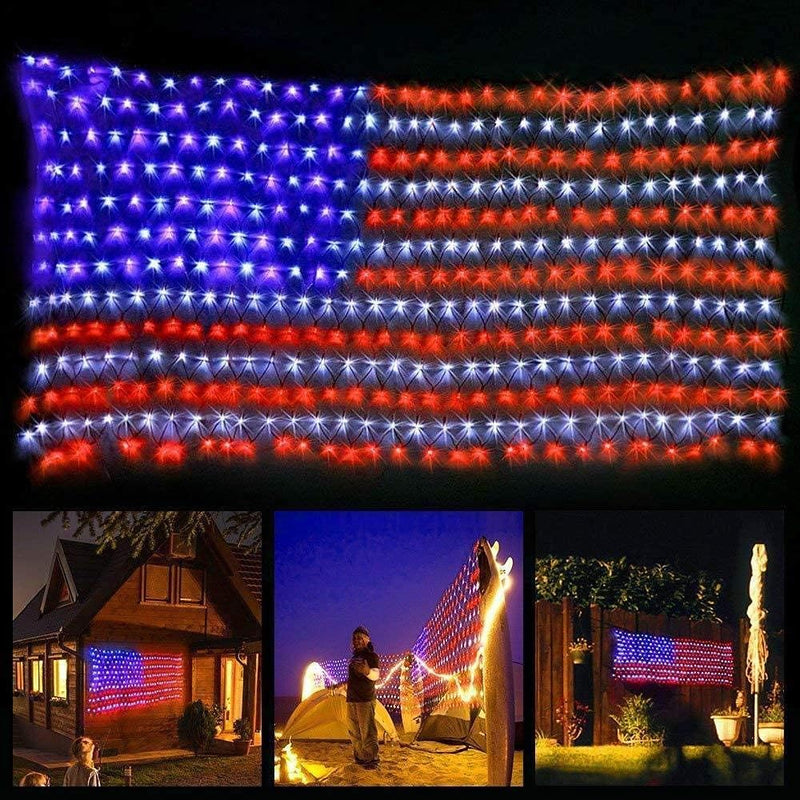 Huge Outdoor LED American Flag with 420 Super Bright Waterproof 6 5x3 3 Feet main product photo