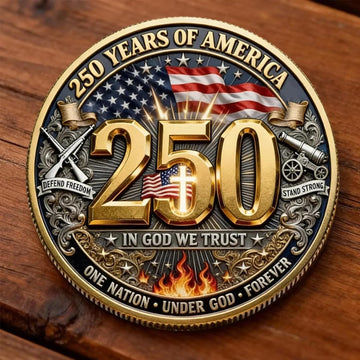 God Bless America In God We Trust One Nation Under God Pack of 5 Coins product photo 2