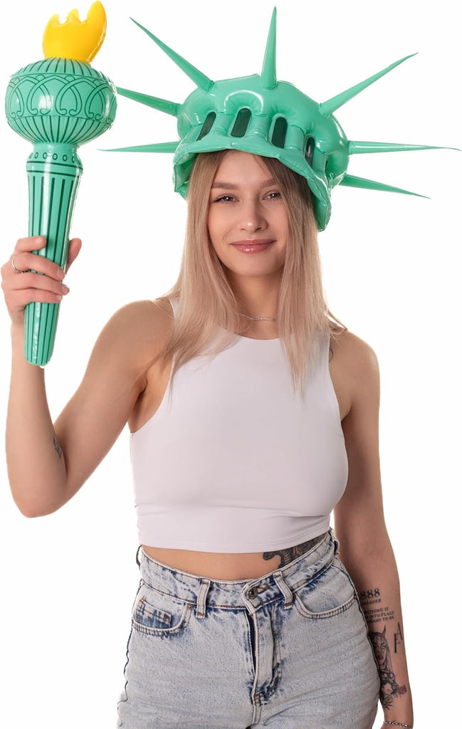 Inflatable Statue of Liberty Crown Torch Costume main product photo