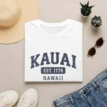 Kauai Est 1778 Hawaii T Shirt Vintage Island Tee product photo 2