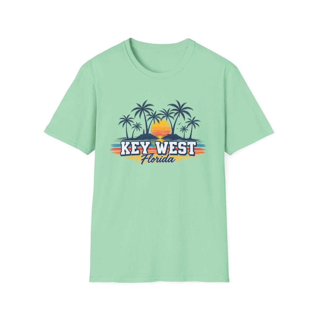 Key West Florida Sunset T Shirt Tropical Palm Beach Vacation Tee main product photo