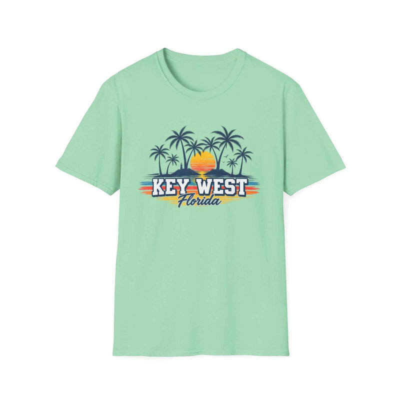 Key West Florida Sunset T Shirt Tropical Palm Beach Vacation Tee main product photo