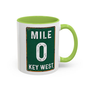 Key West Mile 0 Coffee Mug Retro Road Sign Accent Mug product photo 6