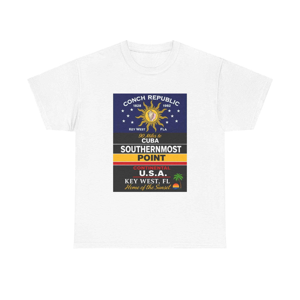 Key West Southernmost Point T Shirt 90 Miles to Cuba to USA Vintage Tee main product photo