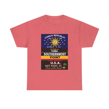 Key West Southernmost Point T Shirt 90 Miles to Cuba to USA Vintage Tee product photo 2