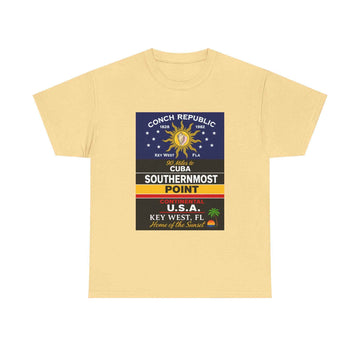 Key West Southernmost Point T Shirt 90 Miles to Cuba to USA Vintage Tee product photo 3
