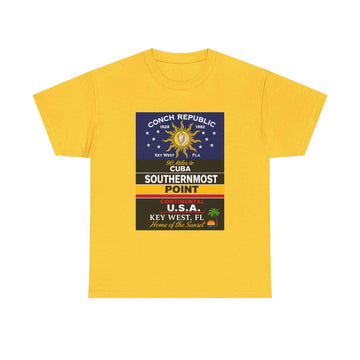 Key West Southernmost Point T Shirt 90 Miles to Cuba to USA Vintage Tee product photo 4