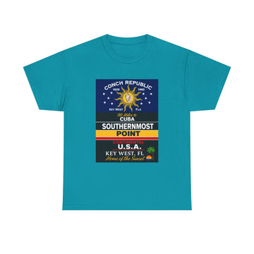 Key West Southernmost Point T Shirt 90 Miles to Cuba to USA Vintage Tee product photo 6