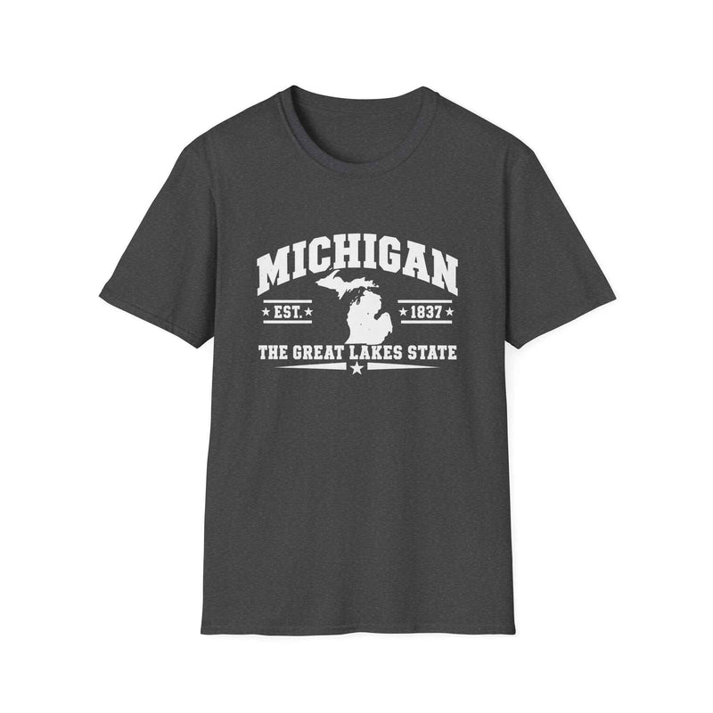 Michigan The Great Lakes State T Shirt Map EST 1837 main product photo