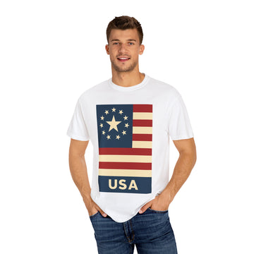 Modern American Flag USA T Shirt product photo 2