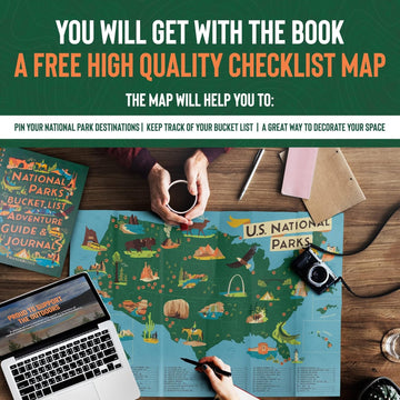 National Parks Wall Map Bucket List Adventure Guide Journal product photo 4