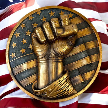 Patriotic Fist Wall D cor Artwork with American Flag product photo 2