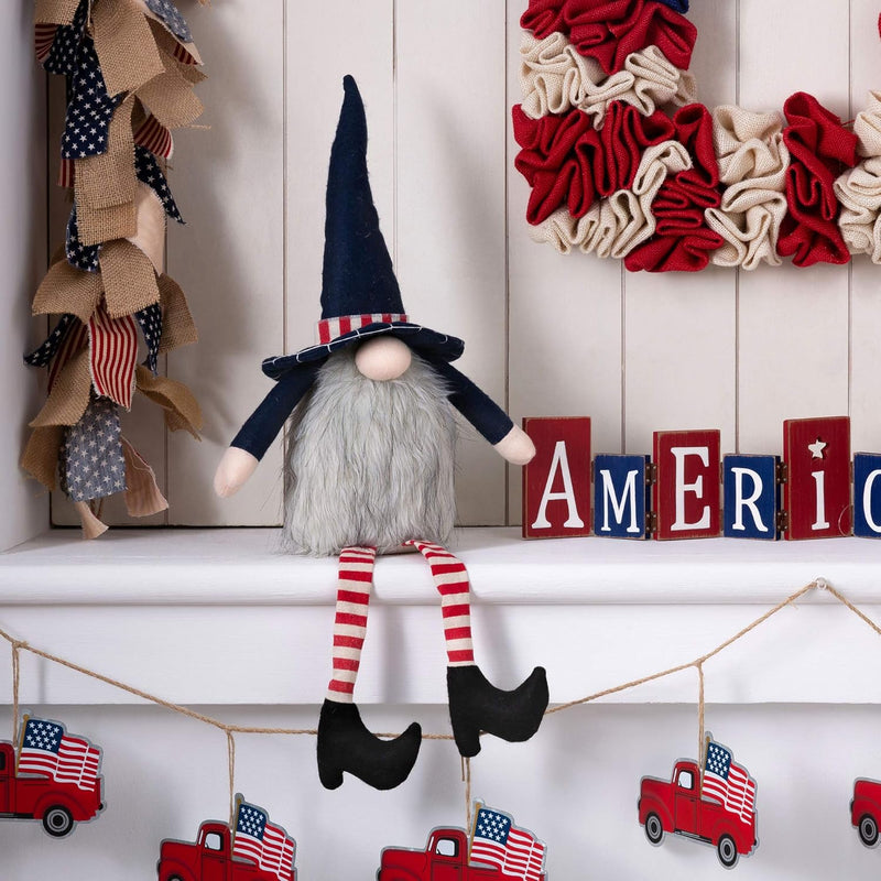Patriotic Gnome Doll Elf Shelf Ornament 24 inches main product photo
