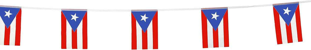 Puerto Rico Puerto Rican String Banner Flag 5 5 x 8 2 Inch product photo