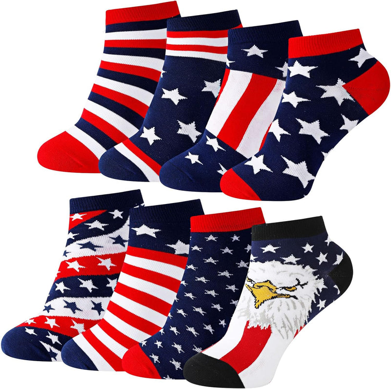 8 Pairs American Flag Socks Unisex main product photo