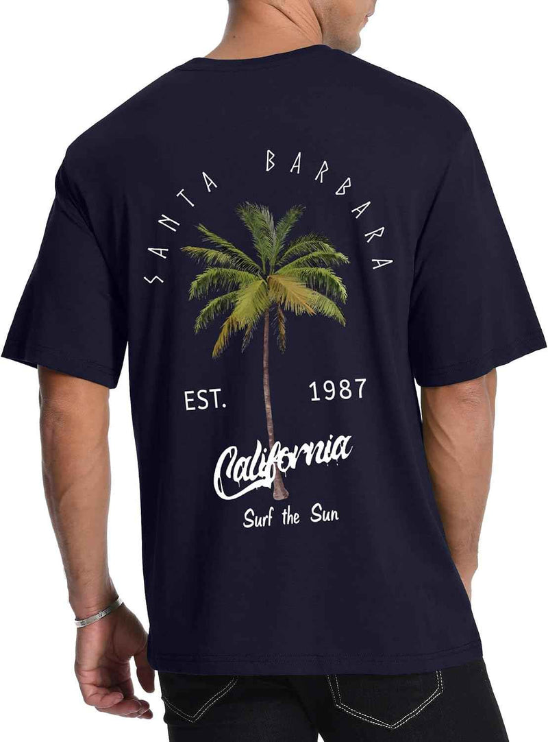 Santa Barbara California Palm Tree Tee Surf T Shirt main product photo
