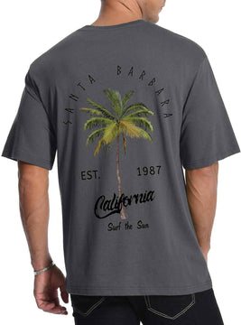 Santa Barbara California Palm Tree Tee Surf T Shirt product photo 5