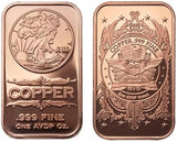 Statue of liberty - 1 oz copper bar