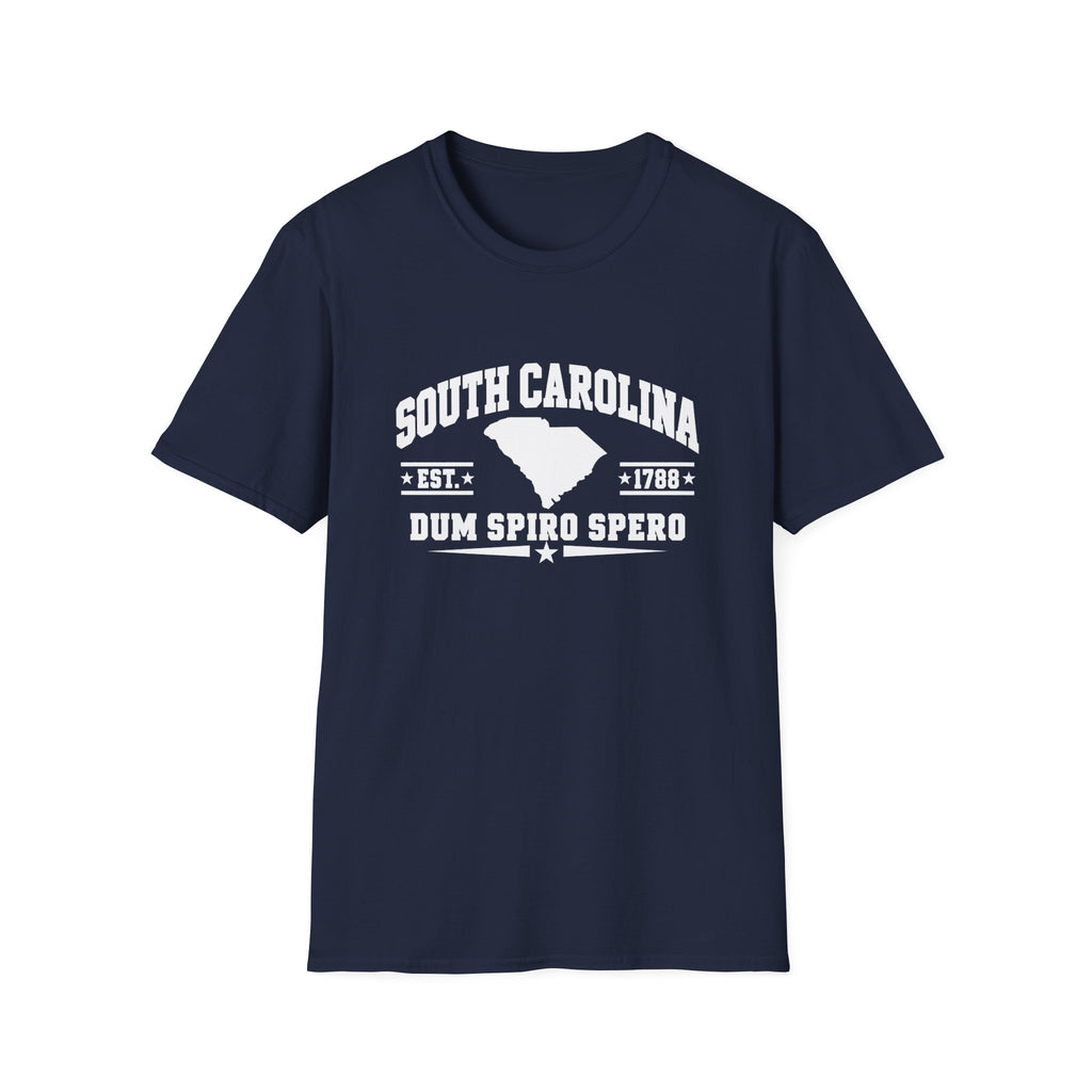 South Carolina State T Shirt Dum Spiro Spero Vintage Map Tee main product photo