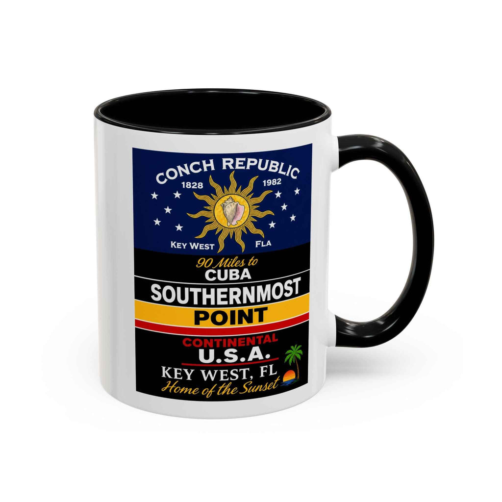 Southernmost Point Key West Coffee Mug Conch Republic Souvenir Accent Mug main product photo