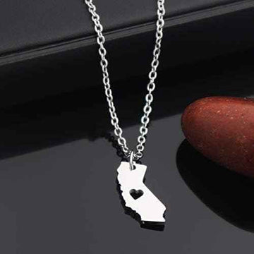 Stainless Steel State of California Necklace product photo 3