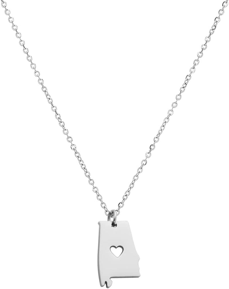 State of Alabama Shaped Necklace Alabama Pendant main product photo