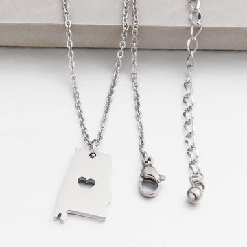 State of Alabama Shaped Necklace Alabama Pendant product photo 2