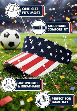 American Flag Quick Dry Sun Visor Hat product photo 2