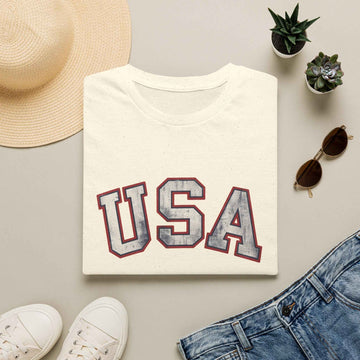 Tattered USA T Shirt Worn Look product photo 4