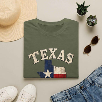 Texas Flag State T Shirt Vintage Lone Star Graphic Tee EST 1845 product photo 3