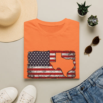 Texas Flag T Shirt Rustic American USA Map Tee product photo 6