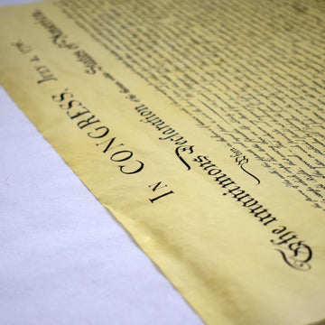 Authentic Replica Declaration of Independence Antiqued Genuine Parchment 14 X 16 product photo 3