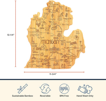 State of Michigan Mitten Shaped Cutting Board product photo 2