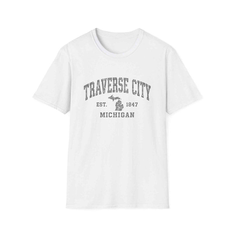 Traverse City Michigan Vintage Tee EST 1847 Collegiate Shirt main product photo