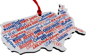 United States Ornament Wooden USA Map product photo 2