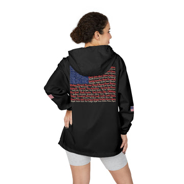 USA States Cities American Flag Windbreaker Jacket product photo 5