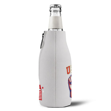 USA Zip Up Bottle Cooler Sleeve Patriotic USA Koozie product photo 3