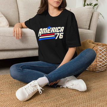 Vintage 70 s America 76 Retro T Shirt Worn Look product photo 5