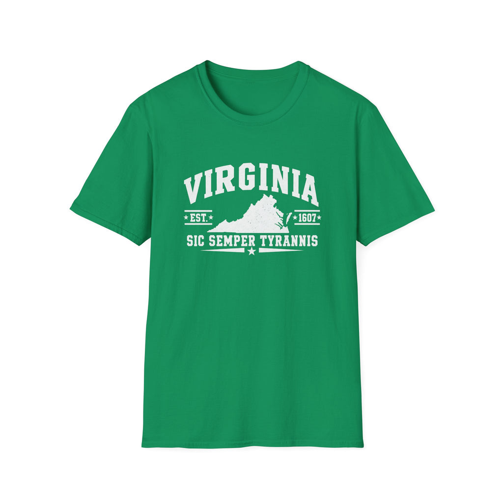 Virginia State T Shirt Sic Semper Tyrannis Vintage Tee main product photo
