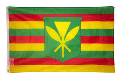 2 Flag Set - Kanaka Maoli Hawaii Pacific Island Native Hawaiian Flag