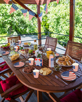 150 Pieces American Flag Napkins Paper Plates and Paper Cups product photo 6