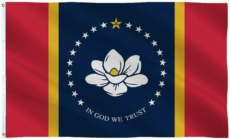 Official Mississippi State Flag — The New Magnolia, In God We Trust