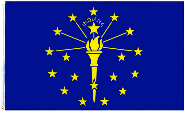 Official Indiana State Flag Indy Gold Torch Hoosiers Buy Now Online