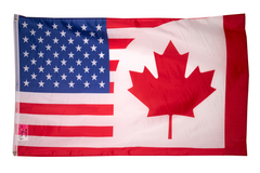 Canadian & America Friendship Flag United States America Canadian USA